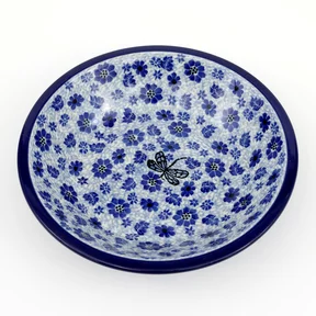 Talerz ceramiczny, głęboki 026 21,5 cm<br>1443X Ważka w kwiatach